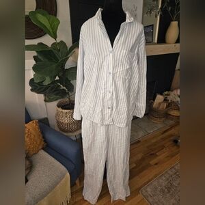 H&M Stripped Pajama Set